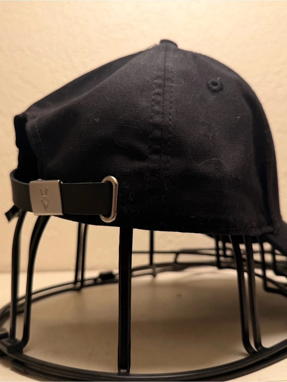 All Saints Black Raised Logo Baseball Cap